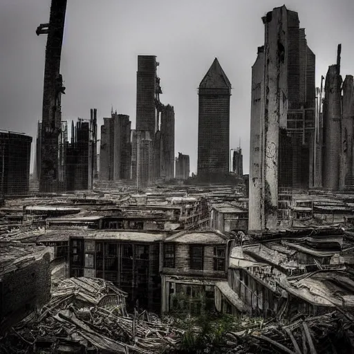 Image similar to a huge abandon city that is very creepy looking