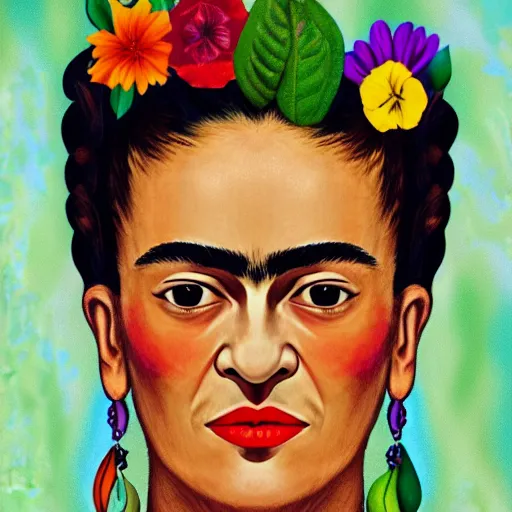 Prompt: artwork inspired by Frida Kahlo