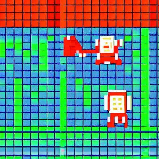 Image similar to robot boy running sprite 2 d animation pixel art, running animation sheet 1 2 8 x 1 2 8