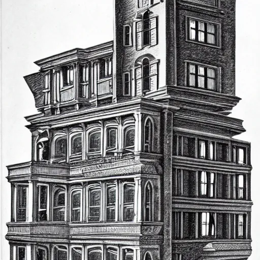 Image similar to mc escher drawing of impossible architecture