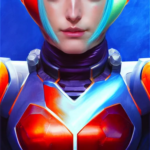 Image similar to head and shoulders portrait of Zero suit Samus as League of Legends character, digital illustration portrait, dark fantasy, medium shot, intricate, elegant, highly detailed, digital painting, volumetric light, artstation, concept art, smooth, sharp focus, illustration, armor by Donato Giancola, face by Gil Elvgren, paintstrokes by Greg Manchess, background by Alphonse Mucha