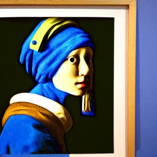 Image similar to portrait of cookie monster as girl with pearl earring