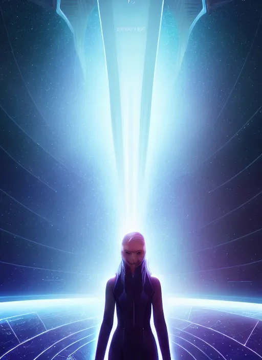 Prompt: symmetry!! movie frame render poster person infront of galactic starmap, scifi, glowing fog intricate, elegant, highly detailed, digital painting, artstation, concept art, smooth, sharp focus, illustration, art by artgerm