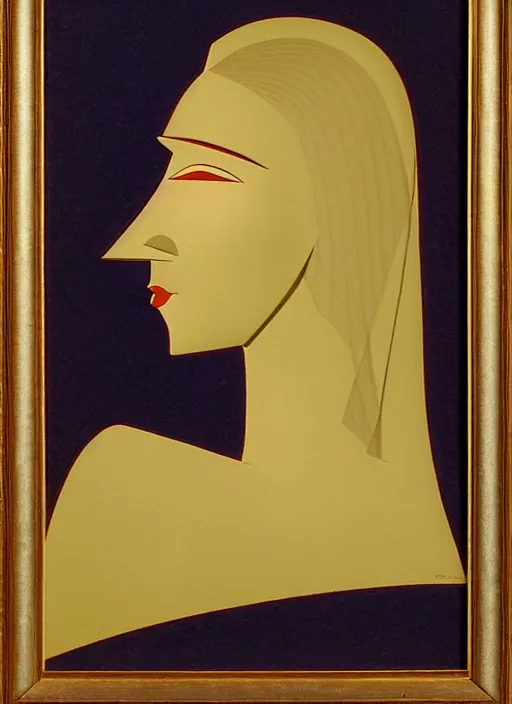 Image similar to a portrait of a pretty young lady by alexander archipenko