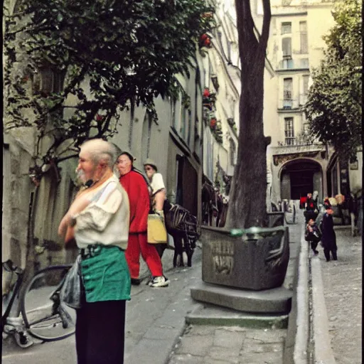 Image similar to photo, montmartre, portrait, kodak kodachrome 1 2 0,