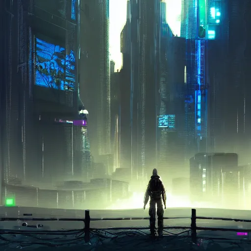 Prompt: cyberpunk landscape