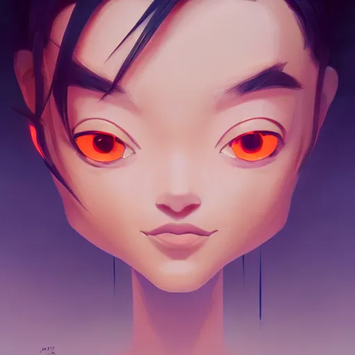 Image similar to face icon stylized minimalist megan man x, loftis, cory behance hd by jesper ejsing, by rhads, makoto shinkai and lois van baarle, ilya kuvshinov, rossdraws global illumination