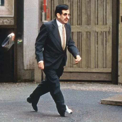 Image similar to Mr Bean leaving the scene of a crime