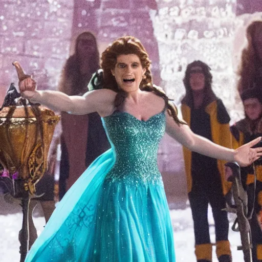 Image similar to A still of Idina Menzel as Elsa