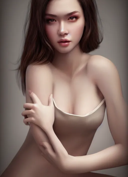 Prompt: a gorgeous female photo, professionally retouched, soft lighting, realistic, smooth face, full body shot, torso, dress, perfect eyes, wide angle, sharp focus on eyes, 8 k high definition, insanely detailed, intricate, elegant, art by artgerm and jason chan and johannes wessermark