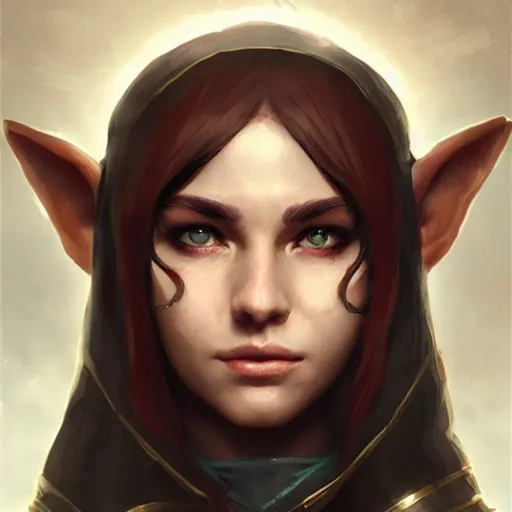 Image similar to Portrait of a young elf wizard, epic, cinematic, art by artgerm and greg rutkowski, trending on artstation