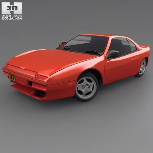 Image similar to 90s japanese sports cars, 3d models,