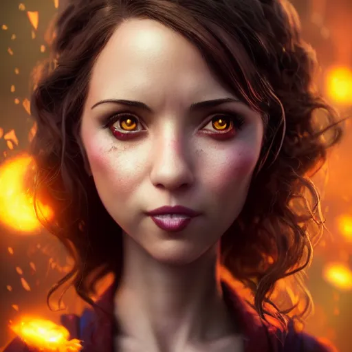 Prompt: an epic fantasy comic book style portrait painting of lacy chabert, character design by mark ryden and pixar and hayao miyazaki, unreal 5, daz, hyperrealistic, octane render, cosplay, rpg portrait, dynamic lighting, intricate detail, harvest fall vibrancy, cinematic