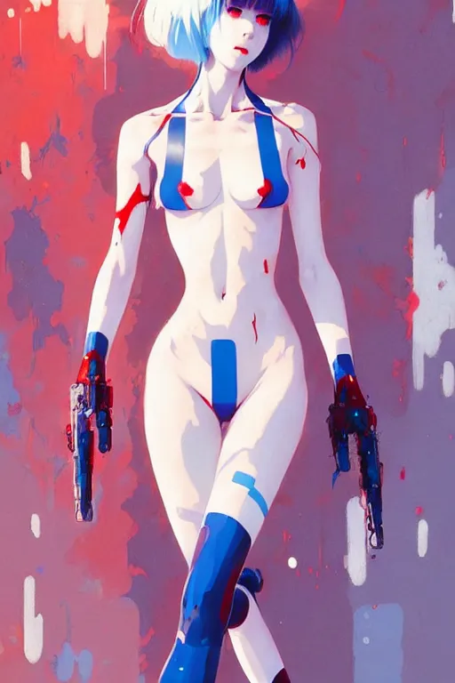 Image similar to a ultradetailed beautiful panting of rei ayanami, by conrad roset, greg rutkowski and makoto shinkai, trending on artstation