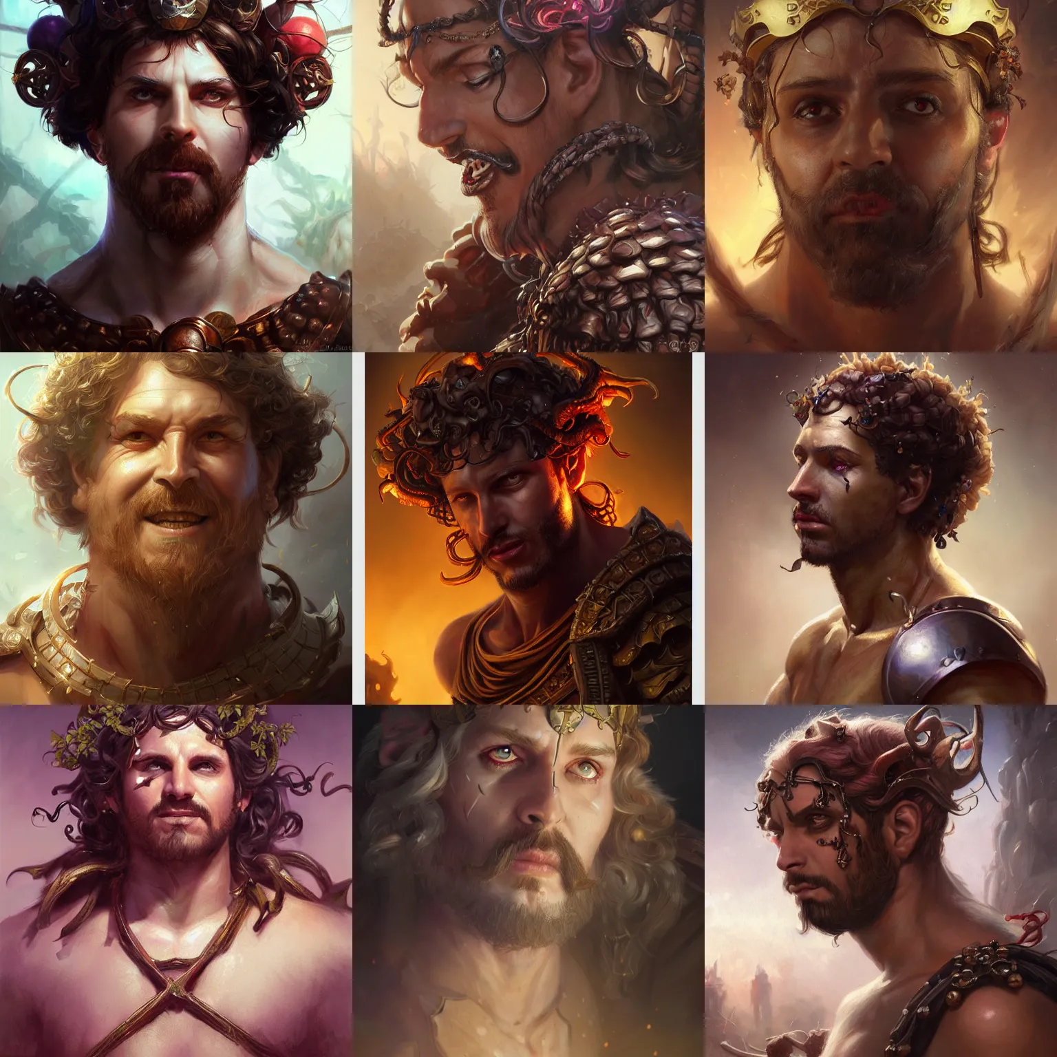 Prompt: dionysus, d & d, fantasy, portrait, highly detailed, headshot, digital painting, trending on artstation, concept art, sharp focus, illustration, art by artgerm and greg rutkowski and magali villeneuve