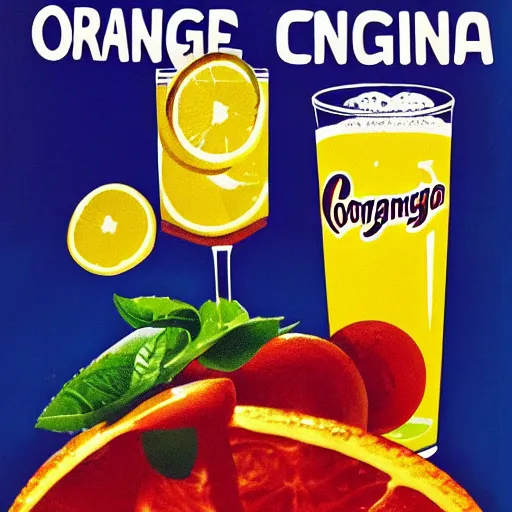 Prompt: orangina poster.