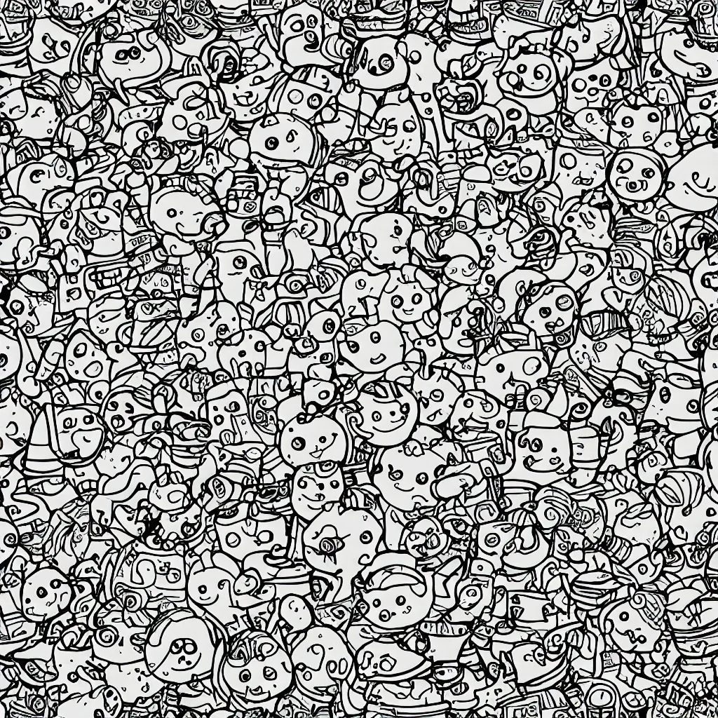 Prompt: seamless cute drawings texture art, 4k