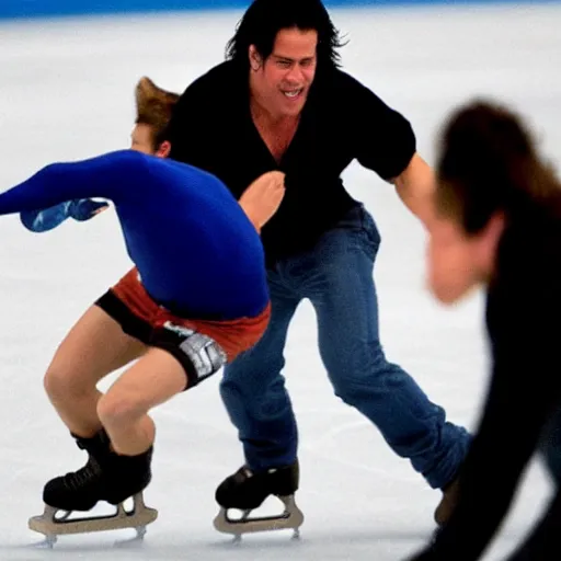 Image similar to glenn danzig ice skating at the olympics