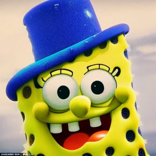 Prompt: A horrific photo of SpongeBob after years of use as a regular Kitchen sponge