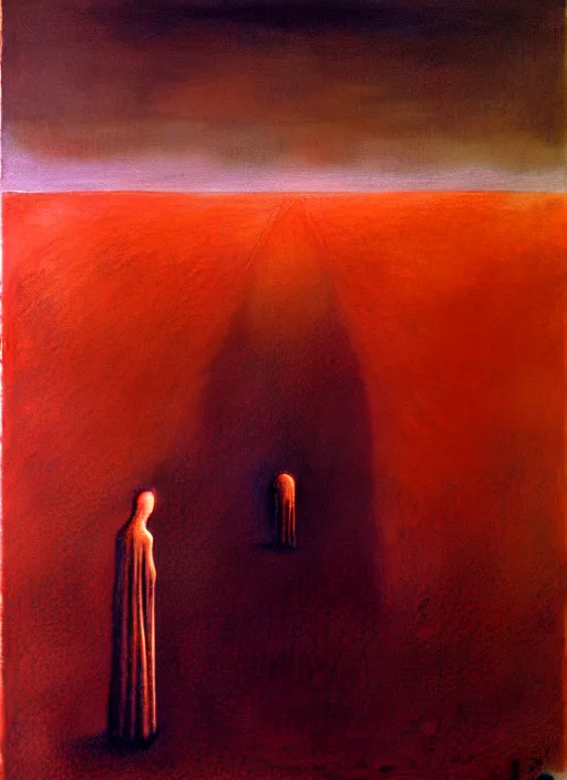 Image similar to device to cause the end detailed painting by zdzisław beksinski 8 k