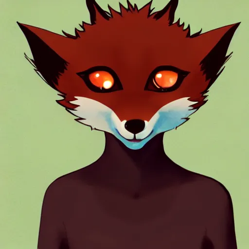 Image similar to an anthropomorphic fox, fursona!!!! trending on furaffinity, by kawacy, trending on artstation