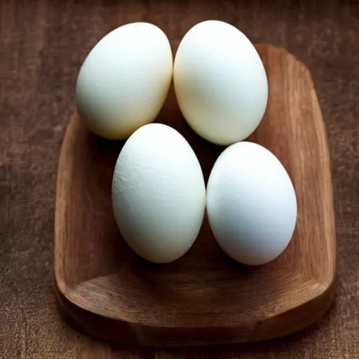 Prompt: hard-boiled eggs that are crying because they are being eaten