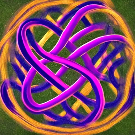 Prompt: purple tentacles forming into a celtic knot