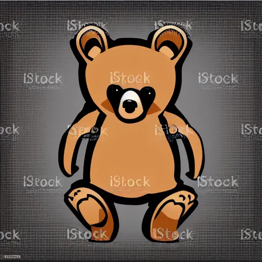 Prompt: cartoon bear vector art