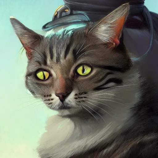 Image similar to Portrait of a Cat as a Pirate, photo, highly detailed oil painting, photorealistic, highly detailed, digital painting, artstation, concept art, smooth, sharp focus, illustration, art by artgerm and greg rutkowski and alphonse mucha