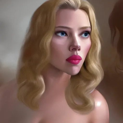 Prompt: scarlett johanson as a disney character