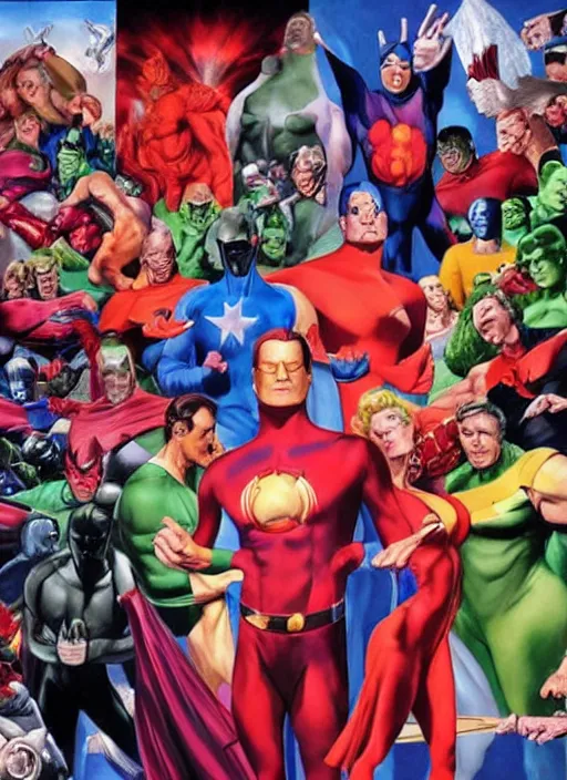 Image similar to art by alex ross