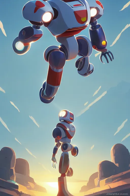 Image similar to metabots medabots medarotto medarot robot minimalist comics, behance hd by jesper ejsing, by rhads, makoto shinkai and lois van baarle, ilya kuvshinov, rossdraws global illumination ray tracing hdr radiating a glowing aura