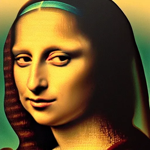 Prompt: lady gaga as mona lisa