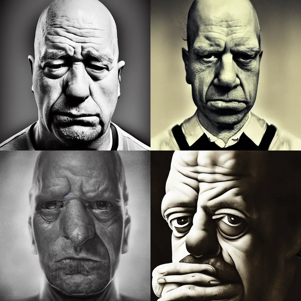 Prompt: portrait of Homer Simpson in the style of Lee Jeffries, award-winning, detailed, 82 mm sigma art, close up