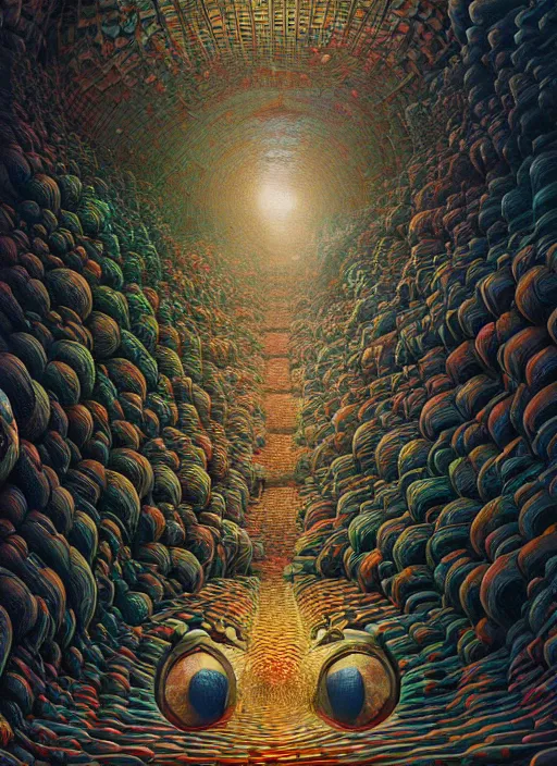 Image similar to hyper detailed 3d render like a Oil painting - inner beauty by Jacek Yerka, Mariusz Lewandowski, Houdini algorithmic generative render, Abstract brush strokes, Masterpiece, Edward Hopper and James Gilleard, Zdzislaw Beksinski, Mark Ryden, Wolfgang Lettl, hints of Yayoi Kasuma, octane render, 8k