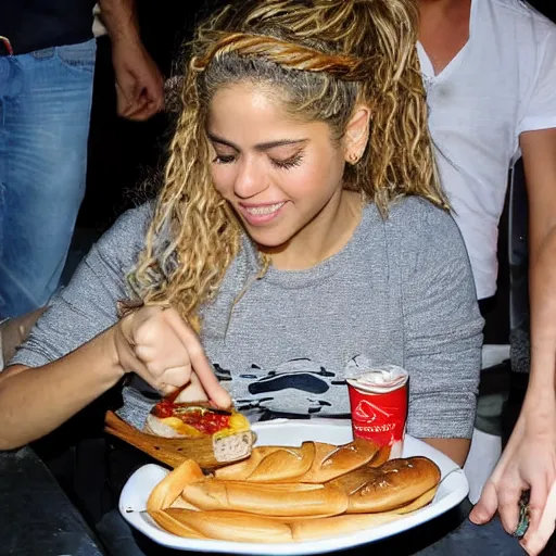 Image similar to shakira eating choripan