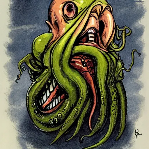 Image similar to cthulhu caricature