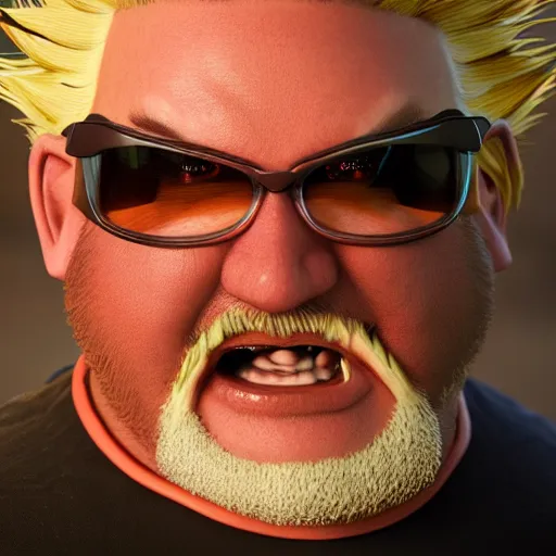 Image similar to Guy Fieri as a World of Warcraft villain octane render 4D Ray Tracing lighting award winning photography