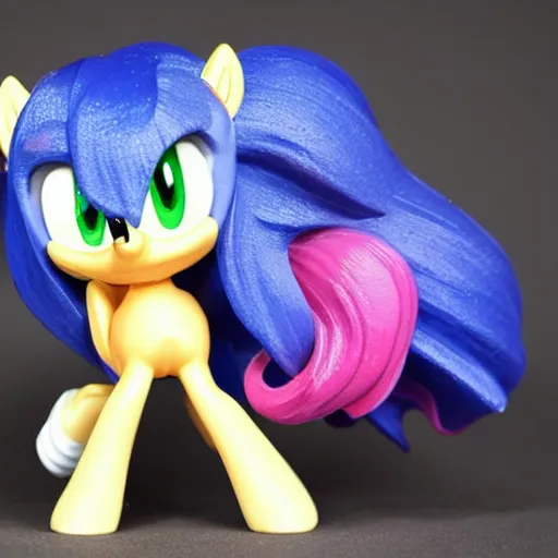 Image similar to My Little Pony figurine based on Sonic