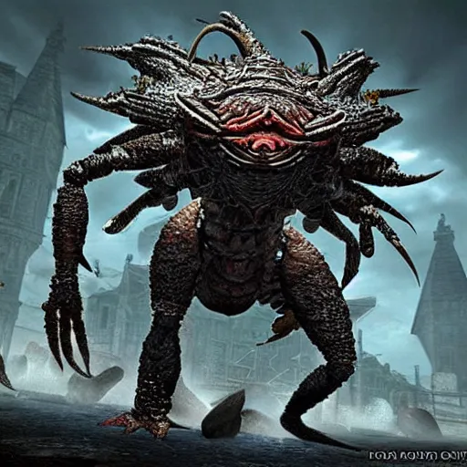 Image similar to crab monster, dark souls, elden ring