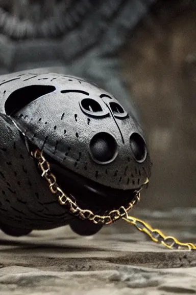 Image similar to very very intricate photorealistic photo of a chain chomp in an episode of game of thrones, photo is in focus with detailed atmospheric lighting, award - winning details