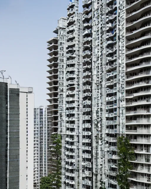 Image similar to Exterior photographs of a multi storey residential buildings, apartments, condo design by Koichi Takada Architectural photography, 14mm, cinematic photography, high resolution 4k