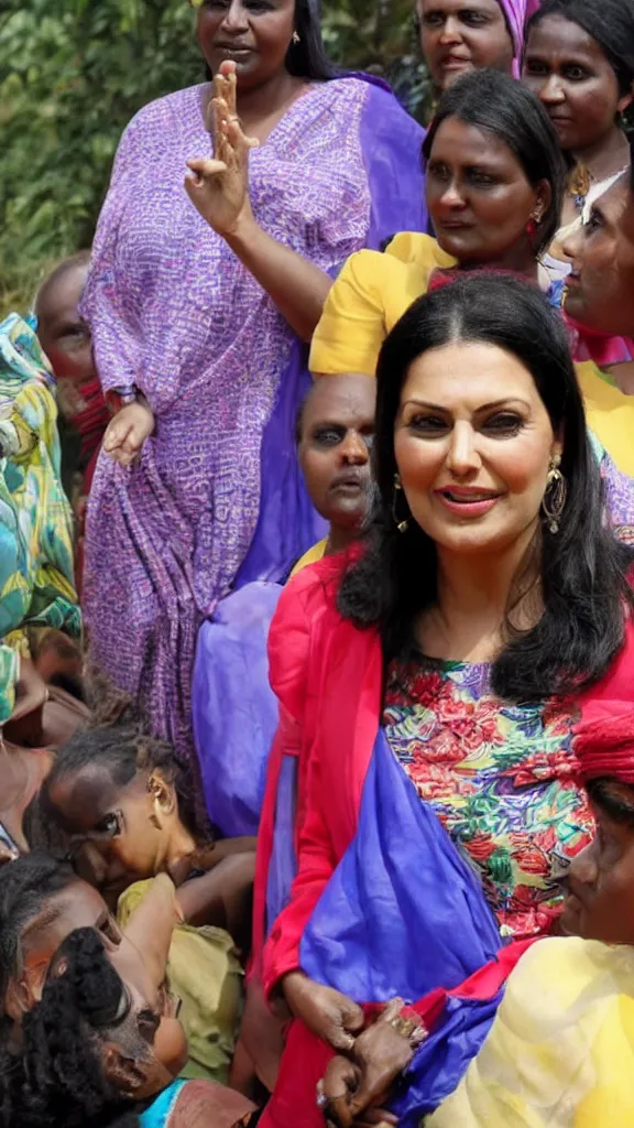 Image similar to priti patel in rwanda