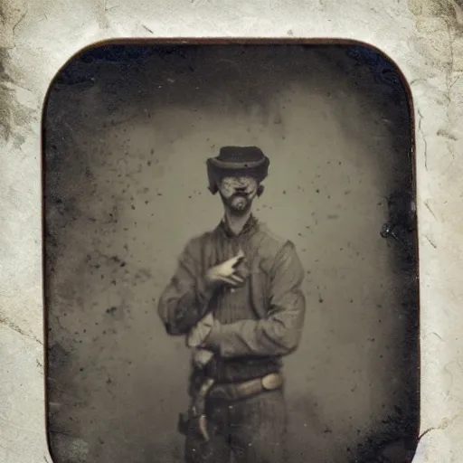 Image similar to tintype vintage photographs of aliens, cryptids, cyborgs, post apocalyptic humans, and time travelers