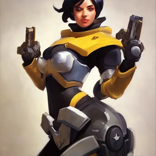 Image similar to greg manchess portrait painting of partially armored purrfect protagonist cat as overwatch character, medium shot, asymmetrical, profile picture, organic painting, sunny day, matte painting, bold shapes, hard edges, street art, trending on artstation, by huang guangjian and gil elvgren and sachin teng