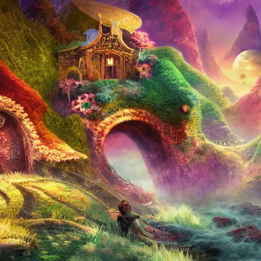 Image similar to fantasy land, land of dreams, david noren, daniel conway, 4 k