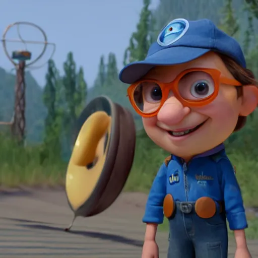 Image similar to steven spielberg as a pixar disney character from up 2 0 0 9 unreal engine octane render 3 d render photorealistic