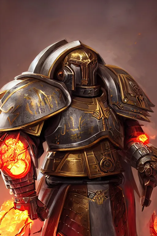 Image similar to armor portrait heros warhammer 4 0 k horus heresy fanart - the primarchs emperor by johannes helgeson animated with vfx concept artist & illustrator global illumination ray tracing hdr fanart arstation zbrush central hardmesh 8 k octane renderer comics stylized