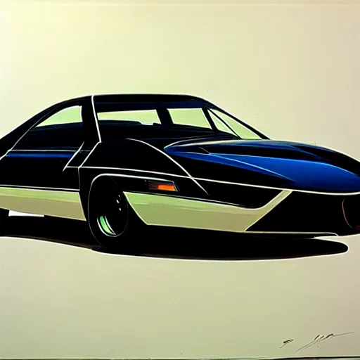 Prompt: concept art for a car that kills the driver, painted by syd mead, high quality