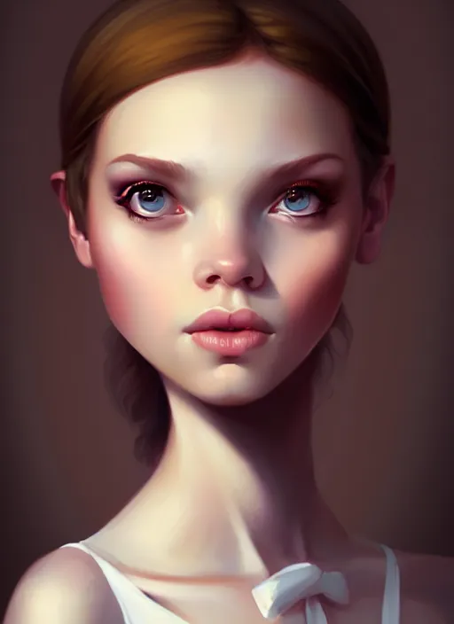 Image similar to a portrait of a pretty young lady by daniela uhlig